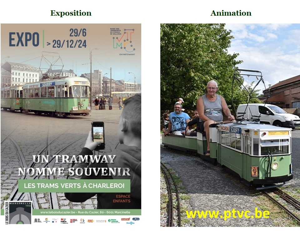 Un tramway nomme souvenir exposition au Bois du Cazier 29 juin au 29 decembre 2024